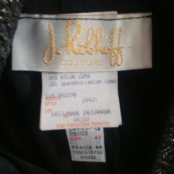 VTG Joseph Ribkoff Metallic Gold Black Dress Gown - Picture 6 of 8